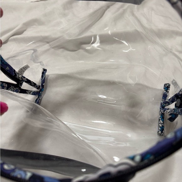 Vera Bradley - Clear Travel Tote with Black Trim and Printed Handles - Picture 3 of 5